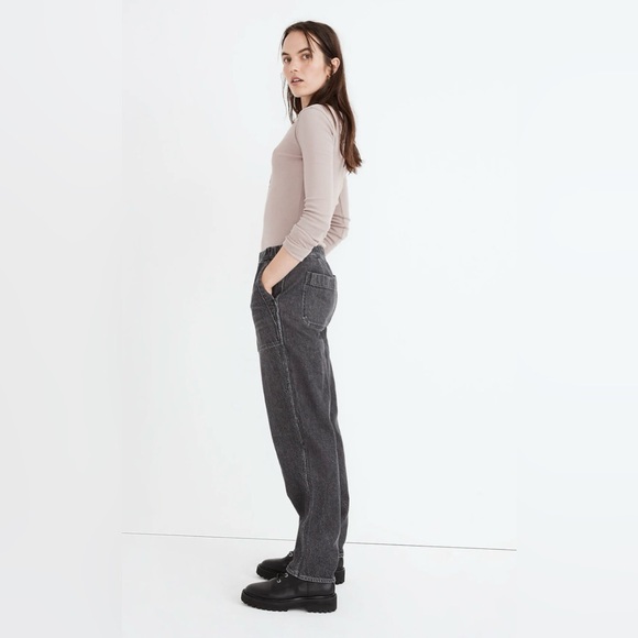 Madewell Sz L Pull-On Relaxed Baggy Jean in Chelford Wash - Picture 2 of 16